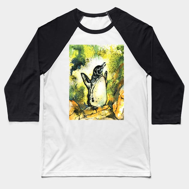 Galápagos Penguin Baseball T-Shirt by 10000birds